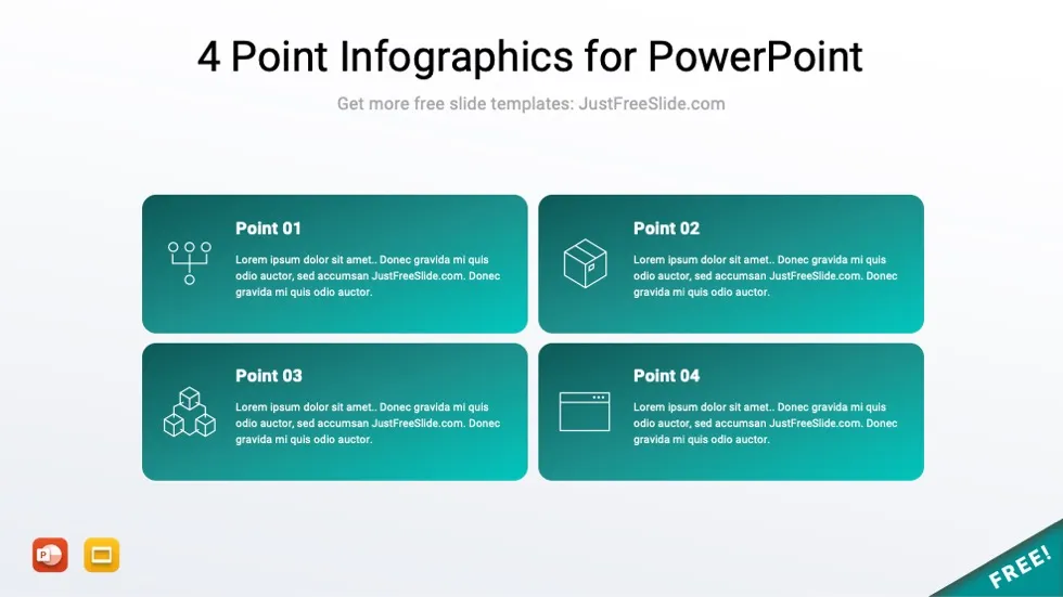 4 point infographics for powerpoint 2 jfs
