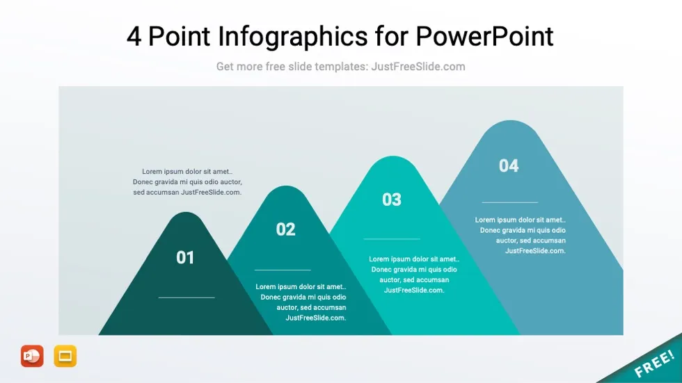 4 point infographics for powerpoint 30 jfs