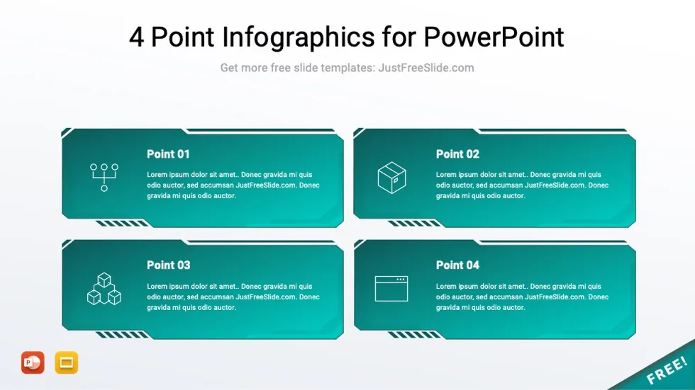 4 point infographics for powerpoint 5 jfs
