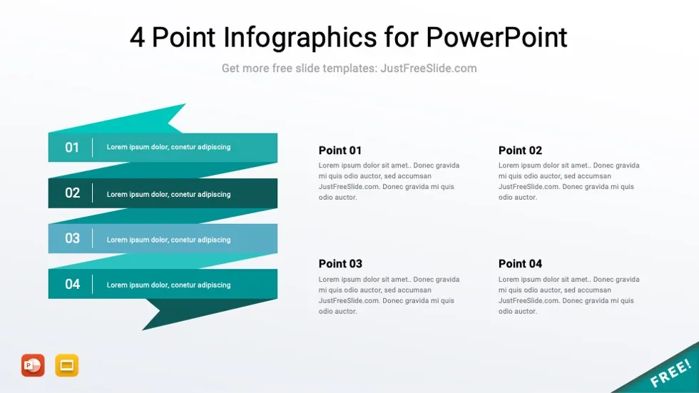 4 point infographics for powerpoint 8 jfs