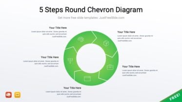 5 Steps Round Chevron Diagram