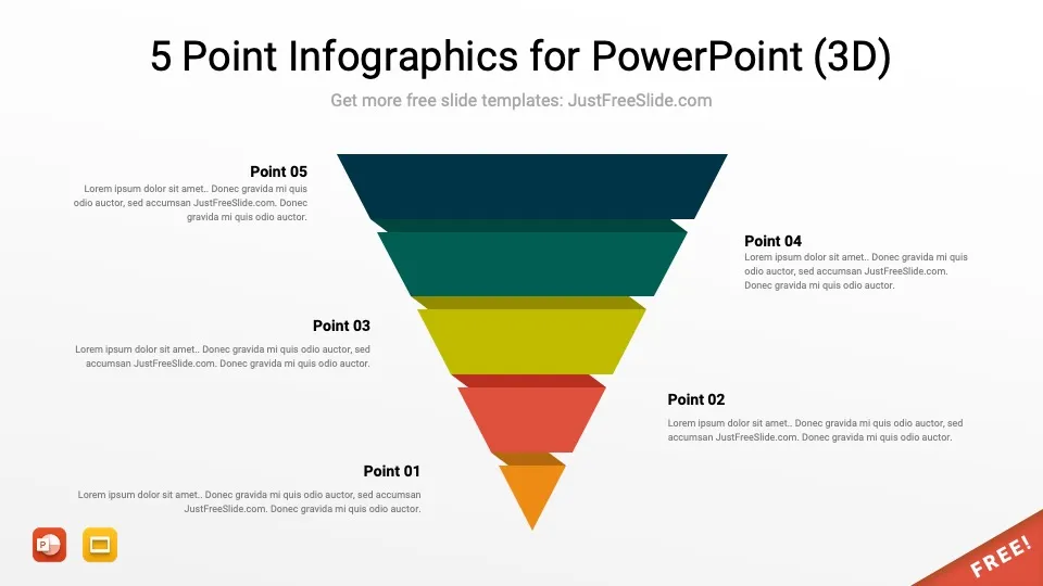 5 point infographics by justfreeslide.com15 jfs