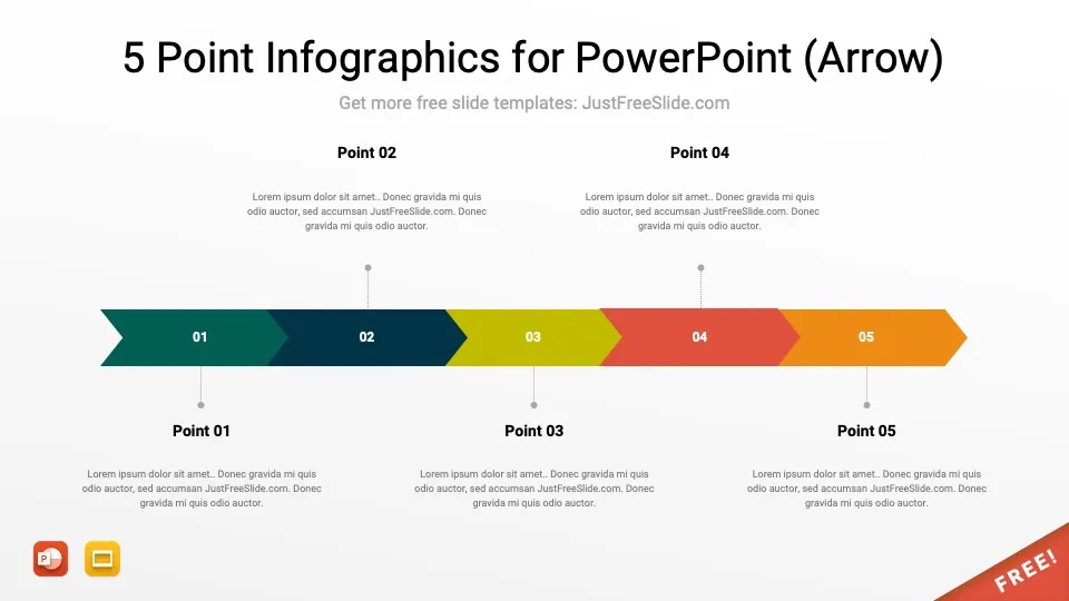5 point infographics by justfreeslide.com8 jfs