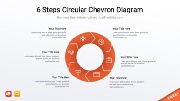 6 Steps Circular Chevron Diagram