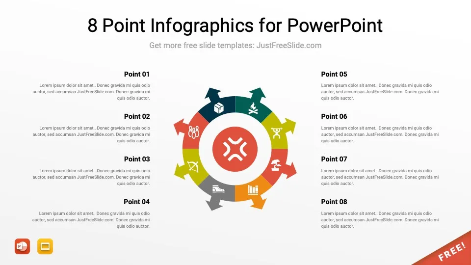 8 point infographics for powerpoint 11 jfs
