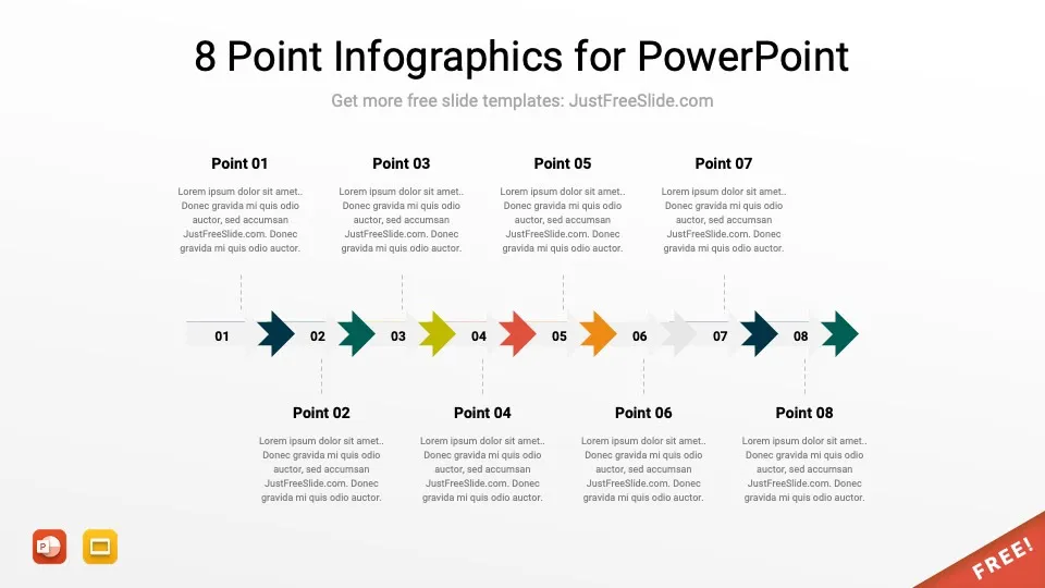 8 point infographics for powerpoint 16 jfs