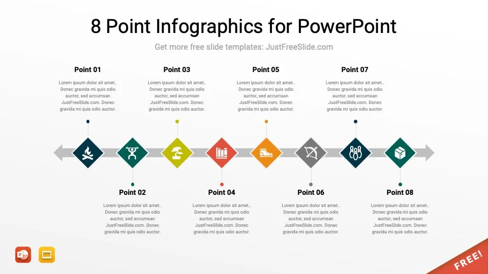 8 point infographics for powerpoint 18 jfs