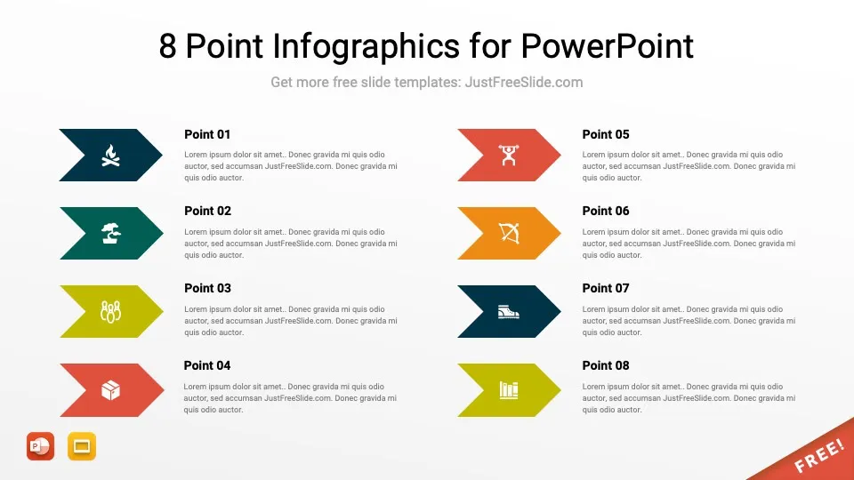 8 point infographics for powerpoint 20 jfs