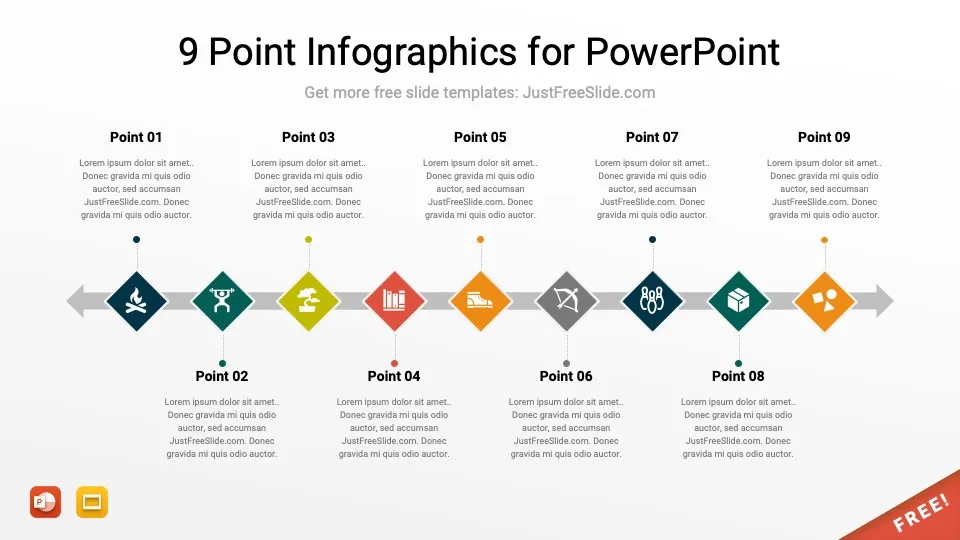9 nine point infographics for powerpoint 13 jfs
