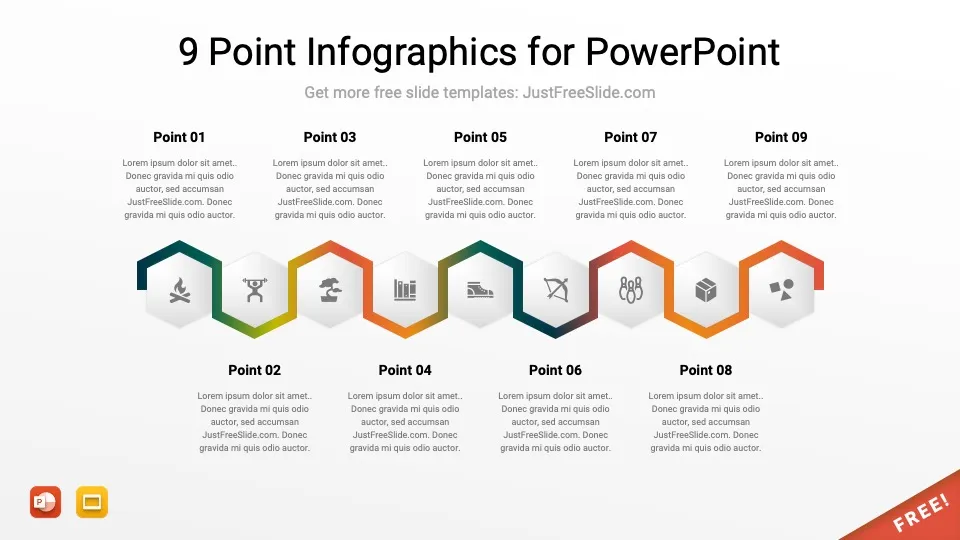 9 nine point infographics for powerpoint 14 jfs