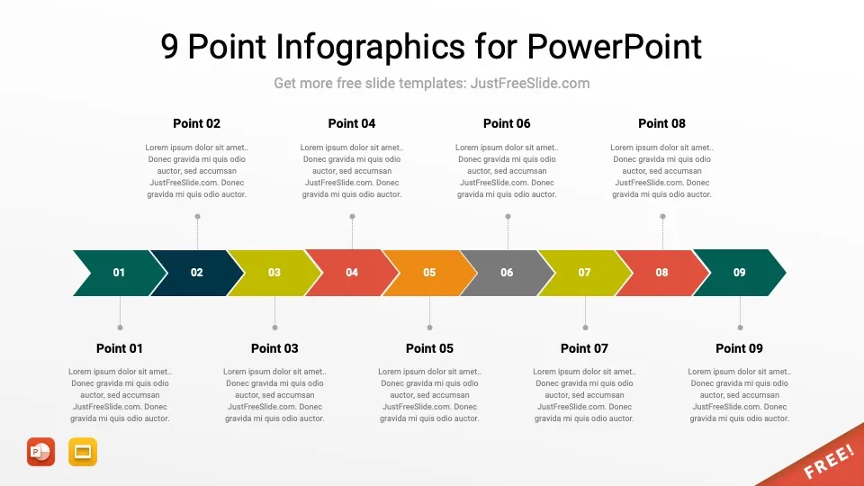 9 nine point infographics for powerpoint 16 jfs