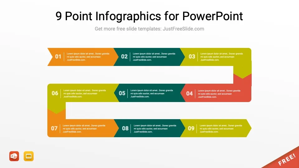 9 nine point infographics for powerpoint 18 jfs