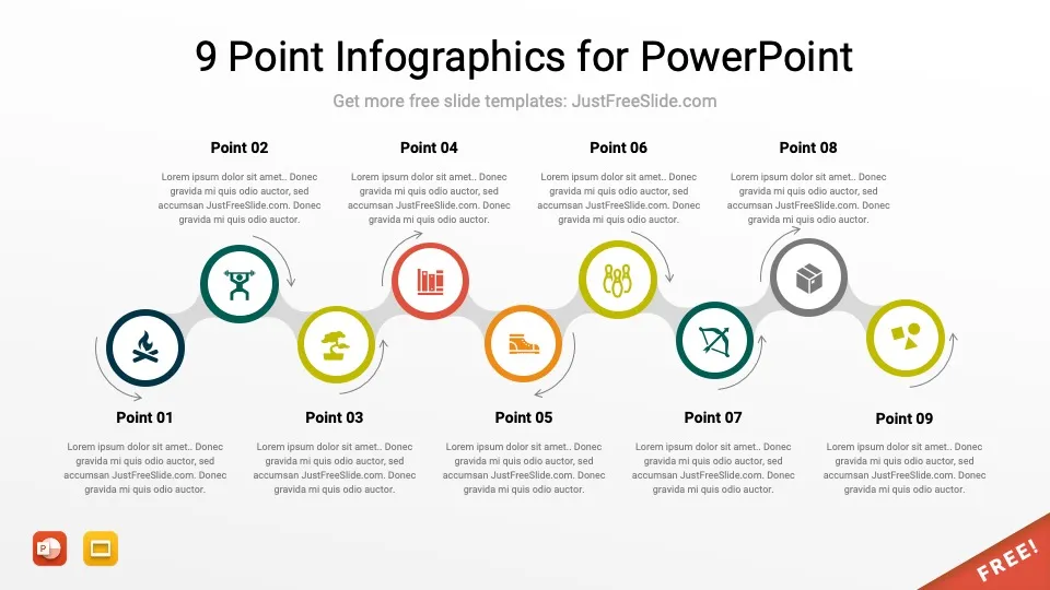 9 nine point infographics for powerpoint 3 jfs