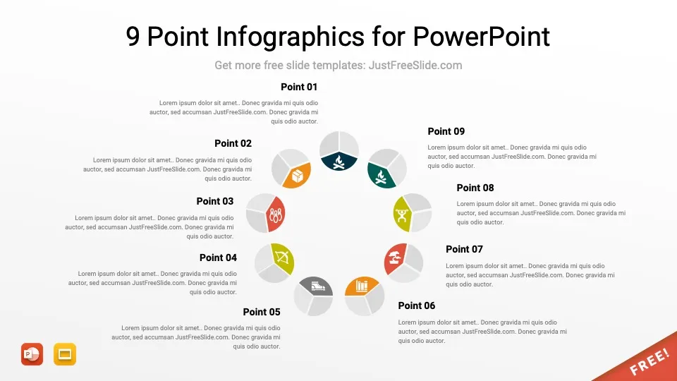 9 nine point infographics for powerpoint 4 jfs