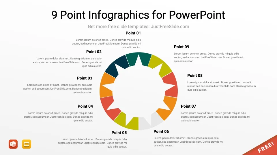 9 nine point infographics for powerpoint 5 jfs