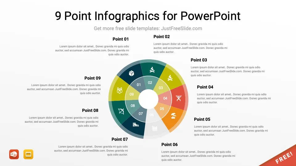 9 nine point infographics for powerpoint 6 jfs