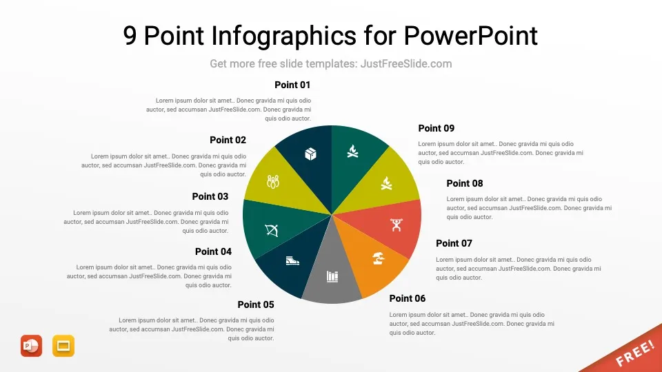 9 nine point infographics for powerpoint 7 jfs