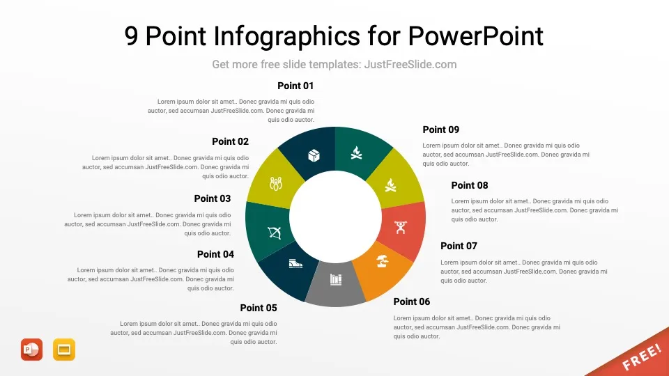 9 nine point infographics for powerpoint 8 jfs