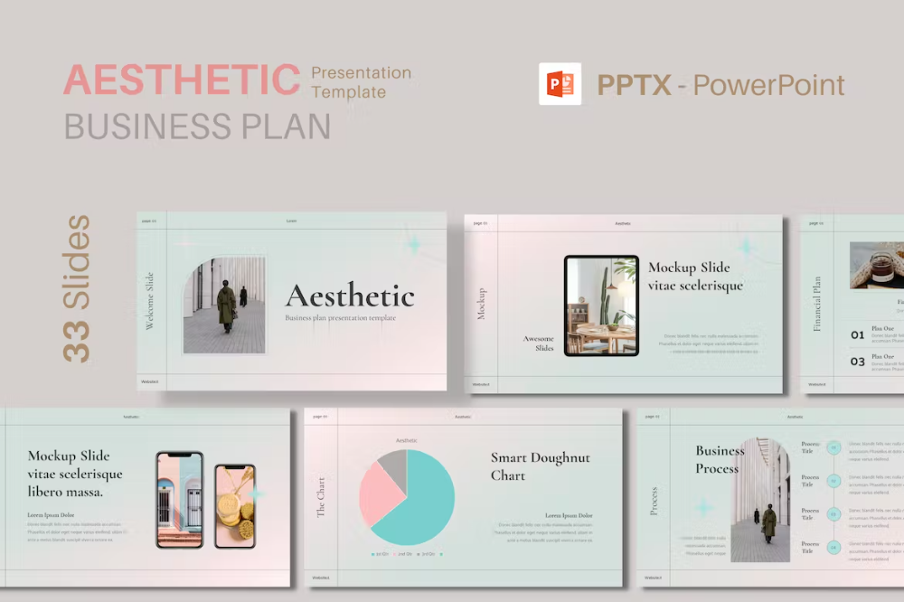 Aesthetic Powerpoint Business Plan Presentation Template
