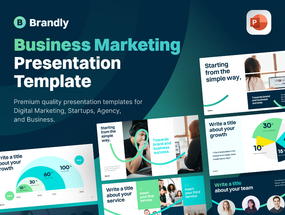 Brandly Business Marketing PowerPoint Presentation Template