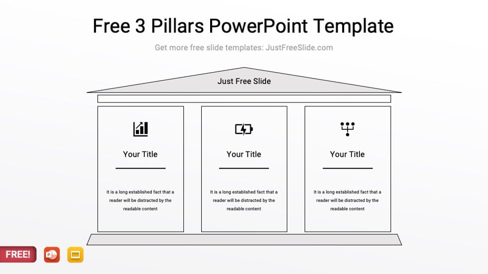 Free 3 Pillars PowerPoint Template