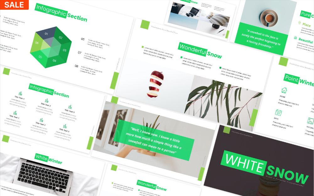 White Snow Creative Powerpoint Template