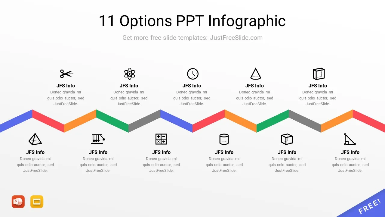 11 Options PPT Infographic 5
