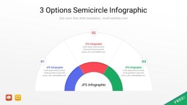 3 Options Semicircle Infographic