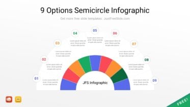 9 Options Semicircle Infographic