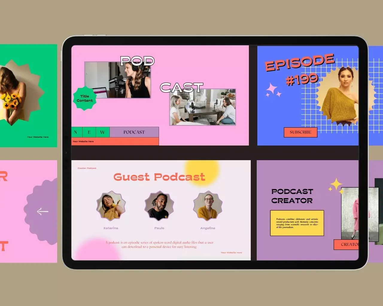 Podcast Colorful Presentation Template