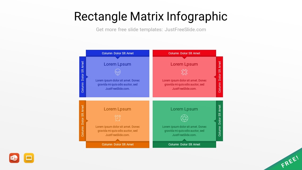 Free Rectangle Matrix Infographic