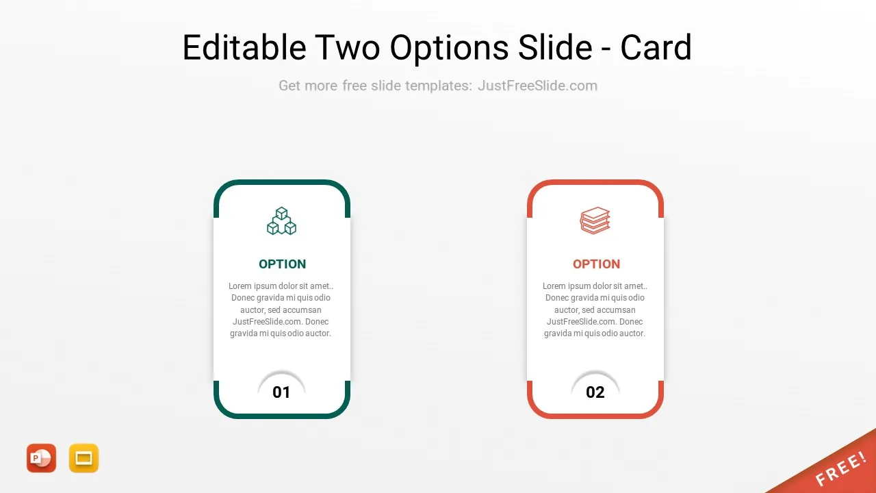 Editable Two Options SIide Card