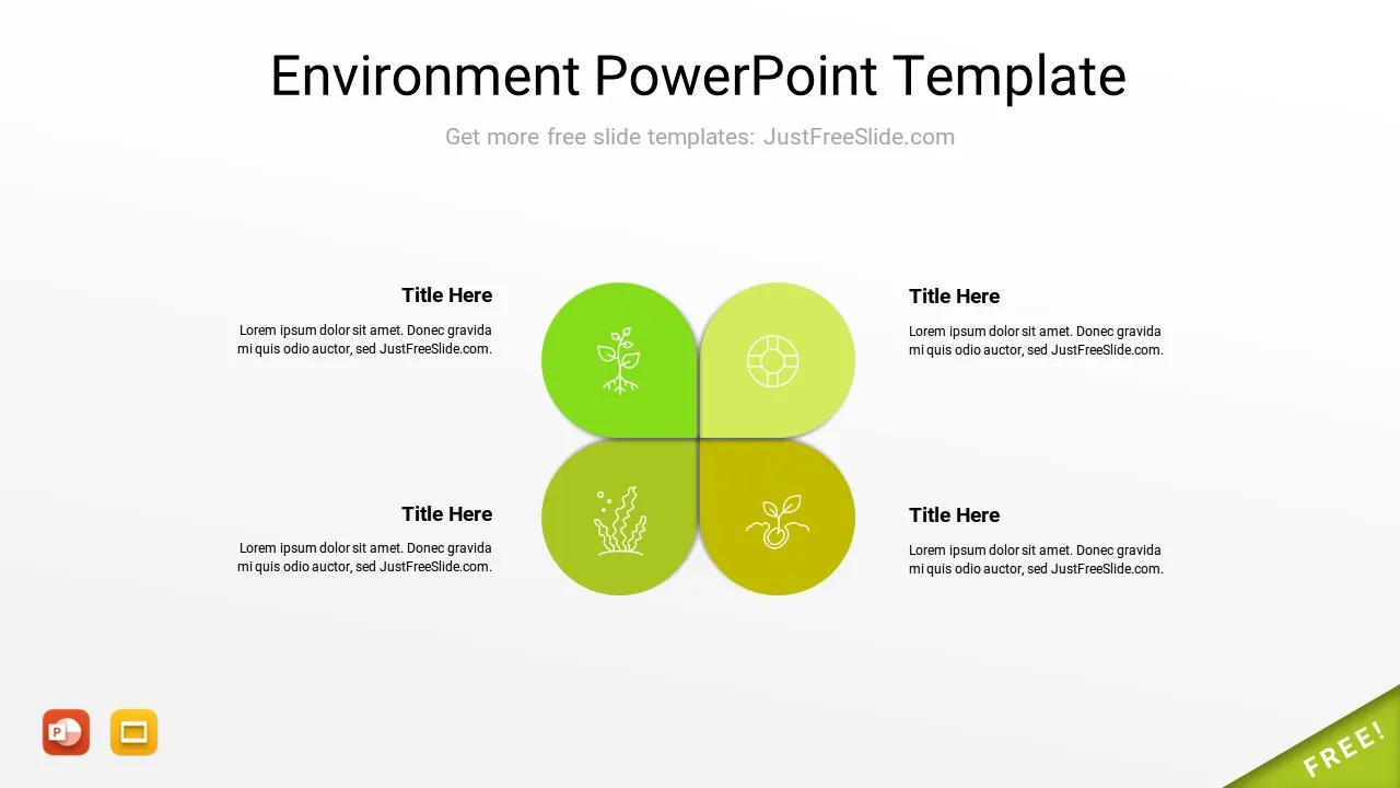4 Part Environment PowerPoint Template