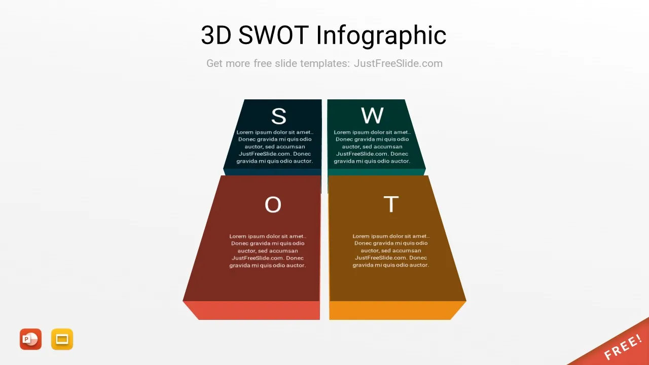 Slide3 3D SWOT Infographic by justfreeslide