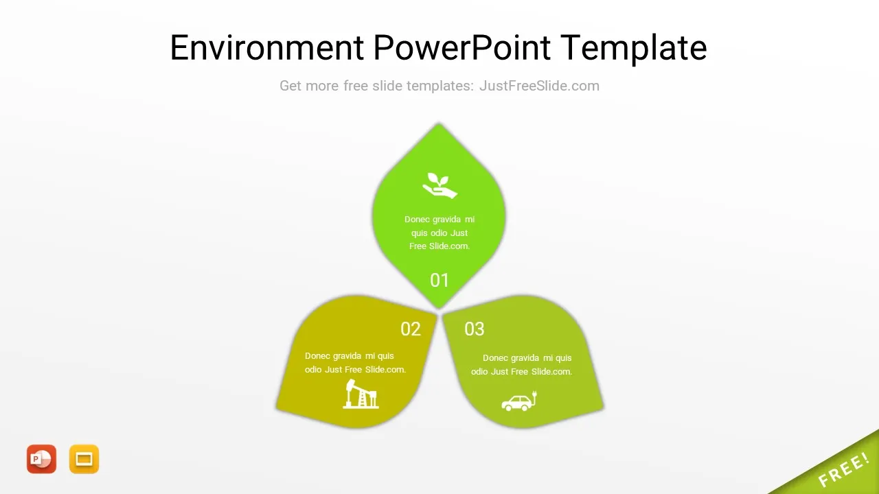 3 Part Environment PowerPoint Template