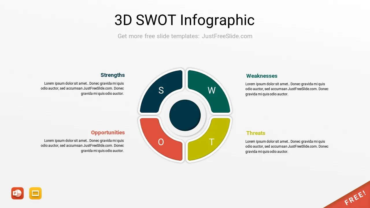 Slide4 3D SWOT Infographic by justfreeslide
