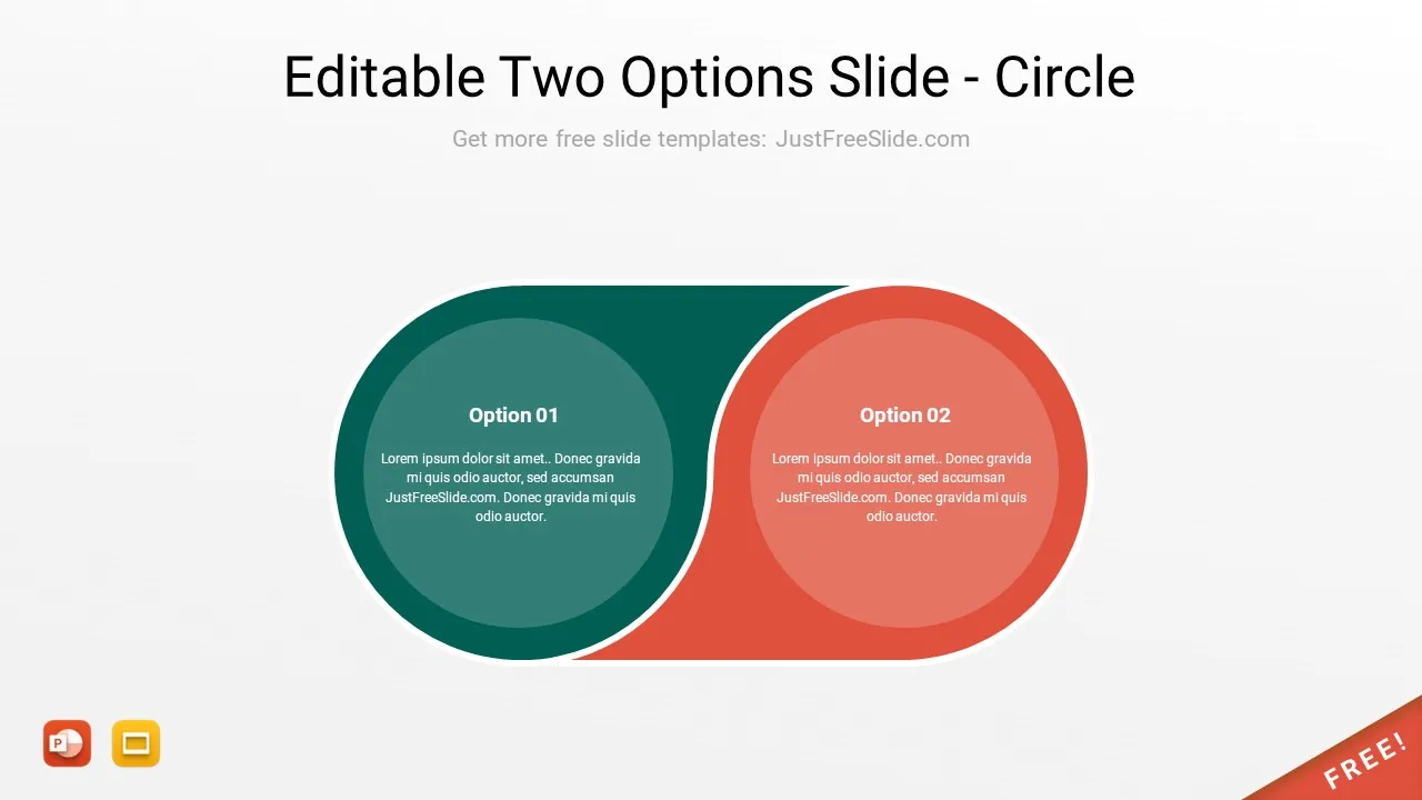 Editable Two Options SIide Circle
