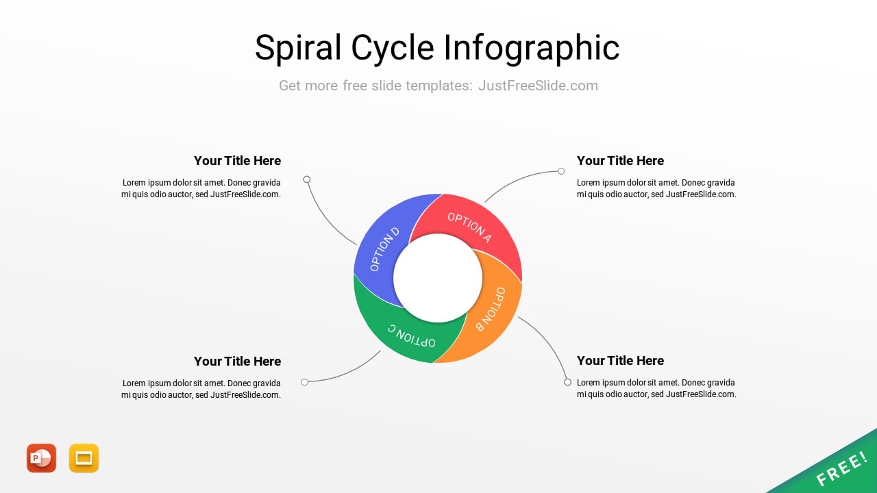 Spiral Cycle Infographic (4 Options)
