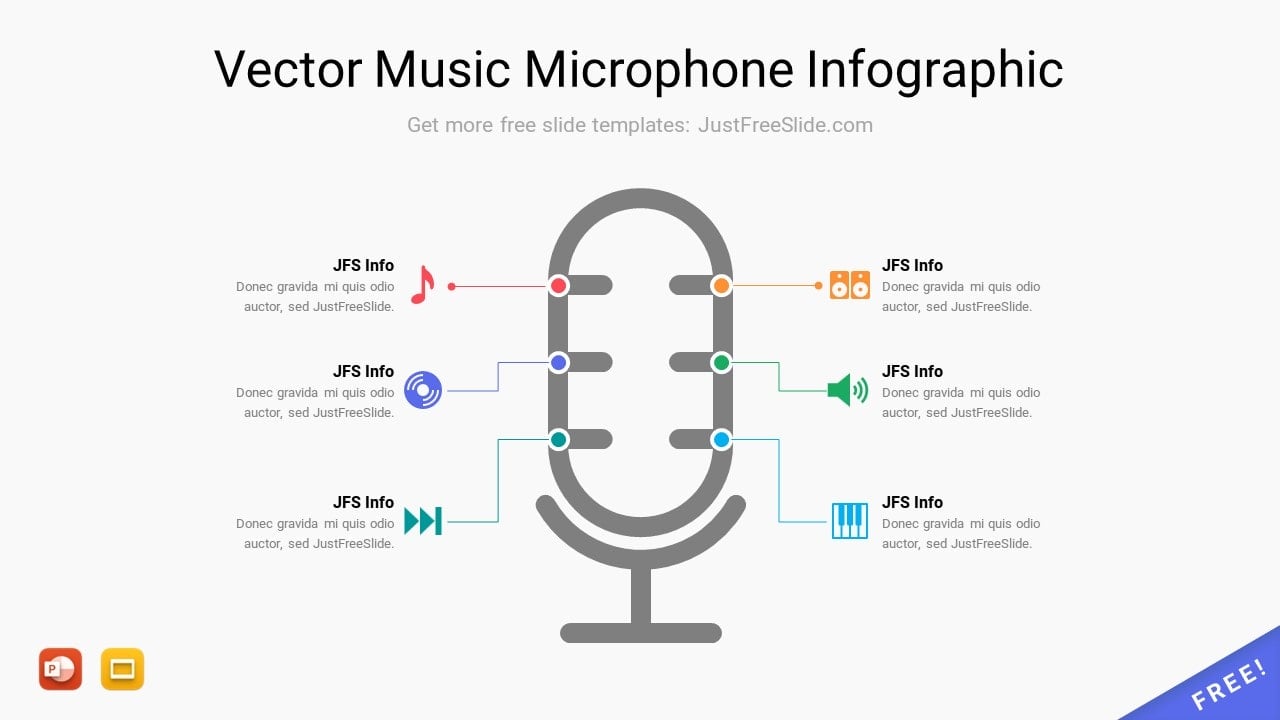 Vector Music Microphone Infographic