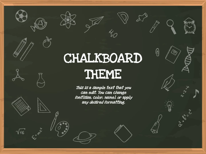 Free Chalkboard Presentation Theme