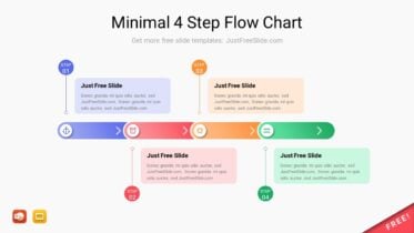 Minimal 4 Step Flow Chart Infographic