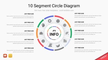 10 Segment Circle Diagram for PowerPoint