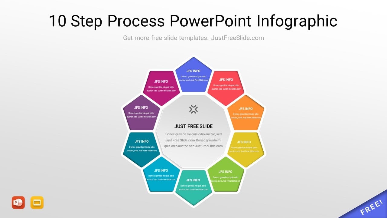 10 Step Process PowerPoint Infographic