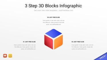 3 Step 3D Blocks Infographic Free Download