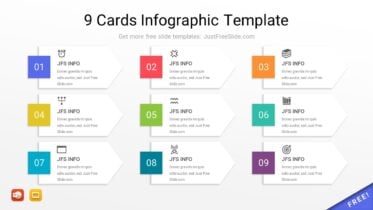 9 Cards Infographic Template for PowerPoint