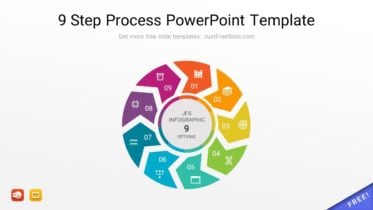 9 Step Process PowerPoint Template Free Download