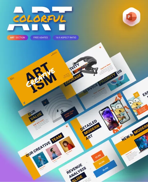 ARTISM Art Colorful Powerpoint Template