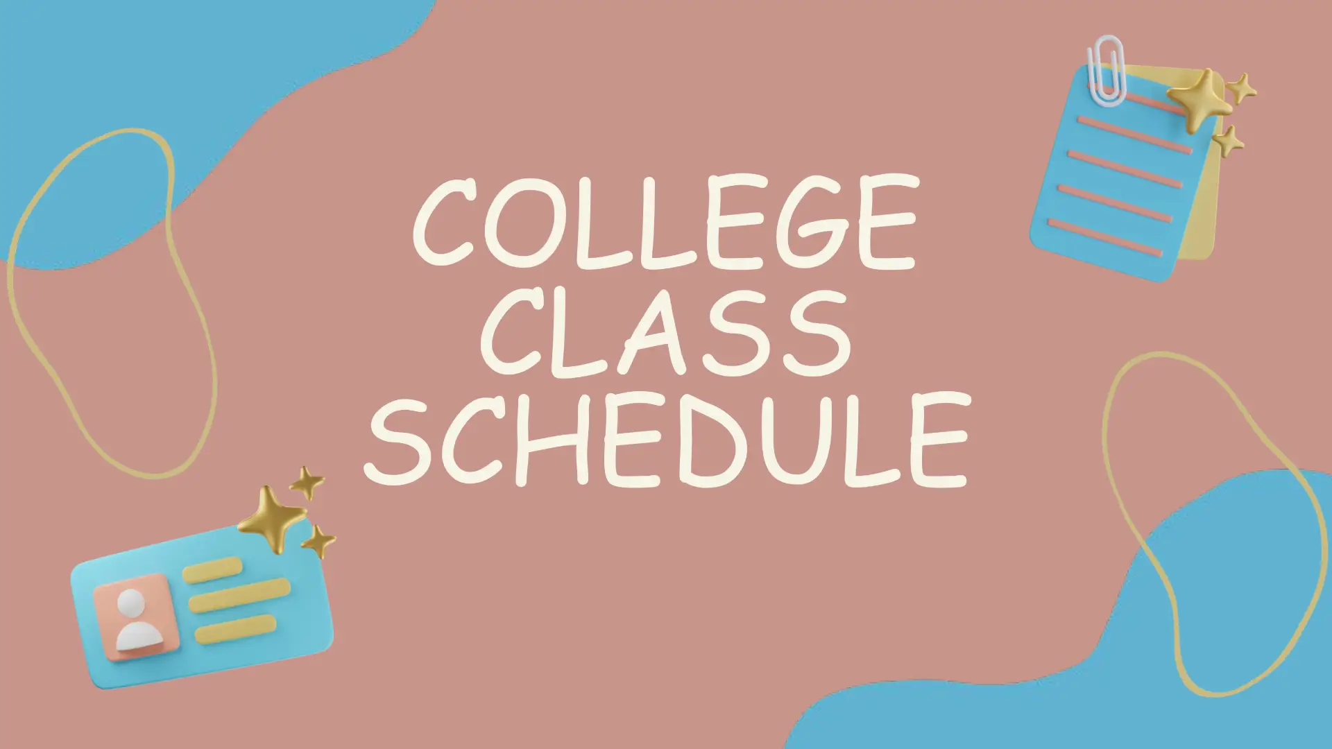 College Class Schedule Template