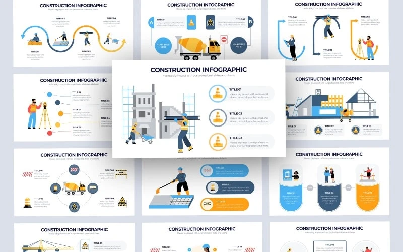 Construction Vector Infographic