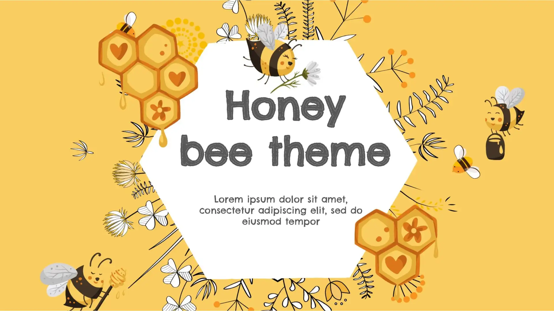Cute Honey Bee Theme
